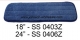 Square Scrub Bucket on a Stick Microfiber Pad 18 and 24 inch (Pack of 6)